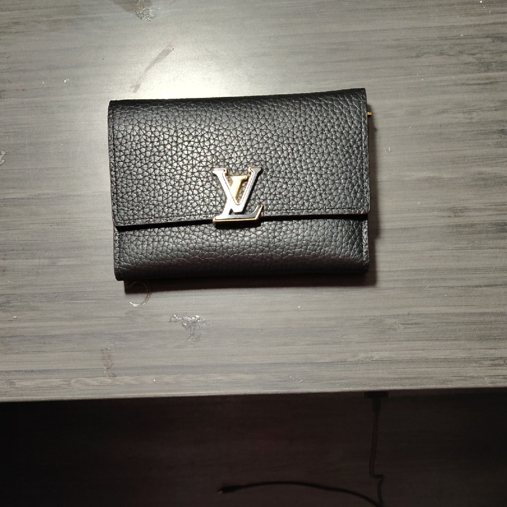 Louis Vuitton Black Textured Wallet